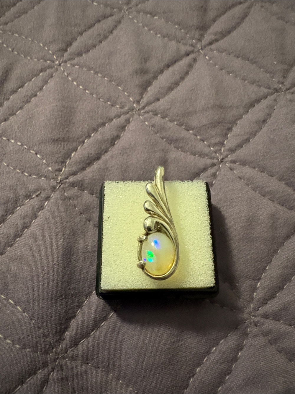 Opal Teardrop Pendant in Gold Tone - Women Jewelry